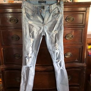 Light wash ripped jeans